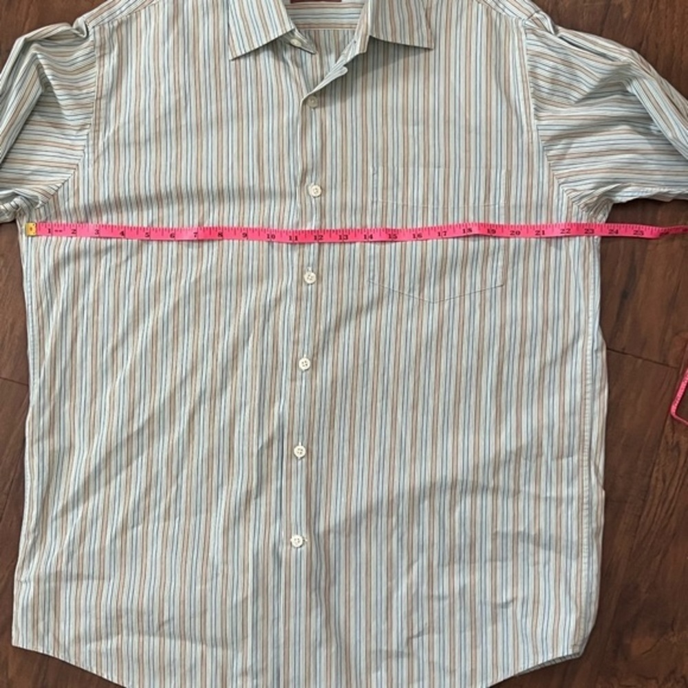 Barry Bricken Large Striped Long Sleeve Multicolor Button Up/Down Shirt. - Picture 5 of 8